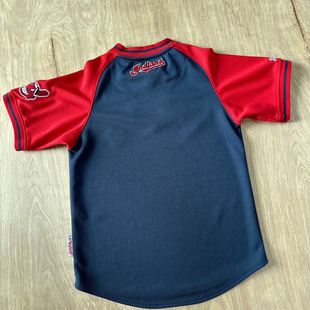 Cleveland Indians Youth Medium Jersey MLB Stitches Genuine Chief Wahoo Baseball - Picture 10 of 11